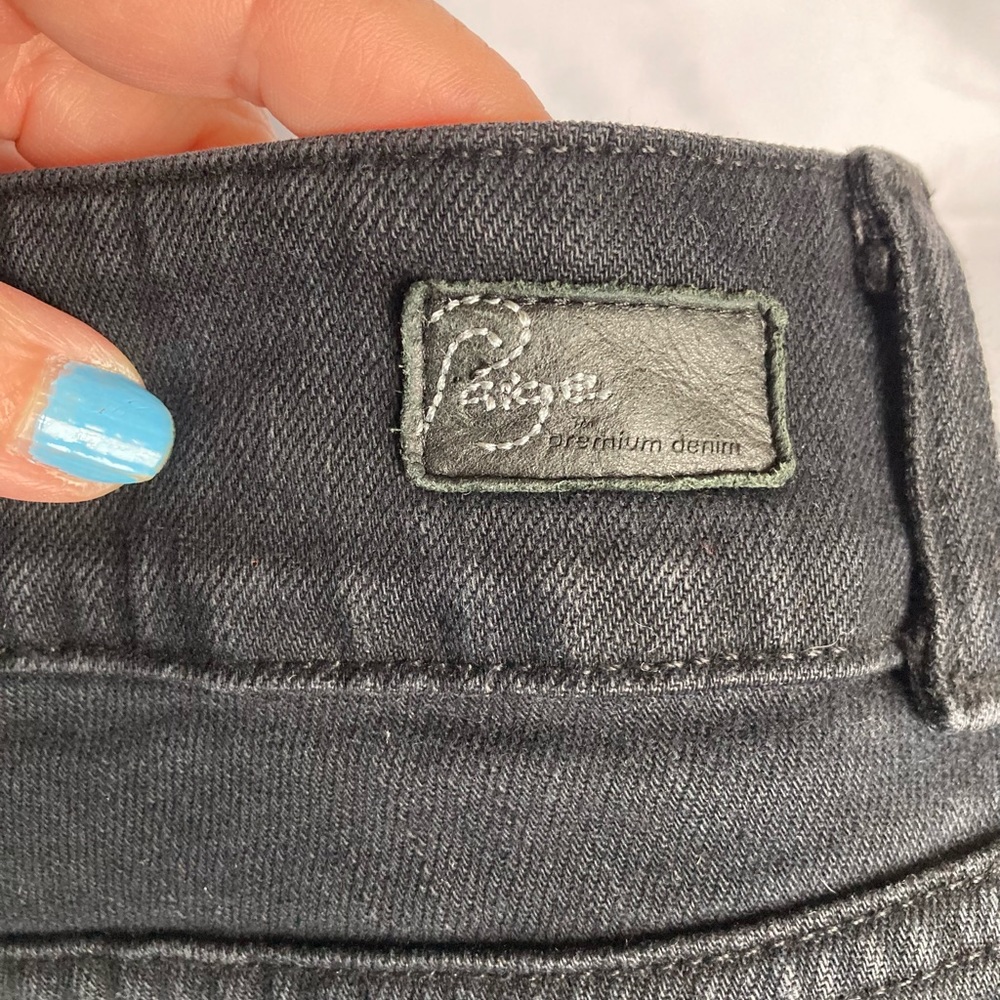 Paige Premium Denim Black Distressed Jeans Size 27 - Picture 8 of 12